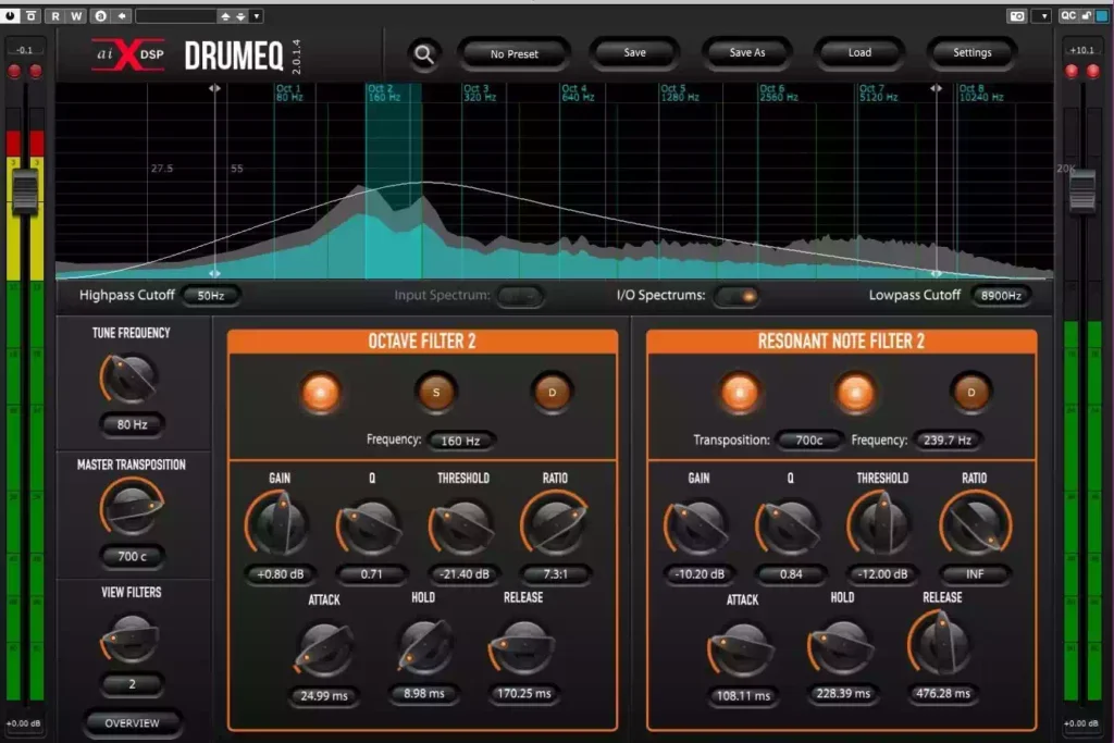 Drumeq main dashboard